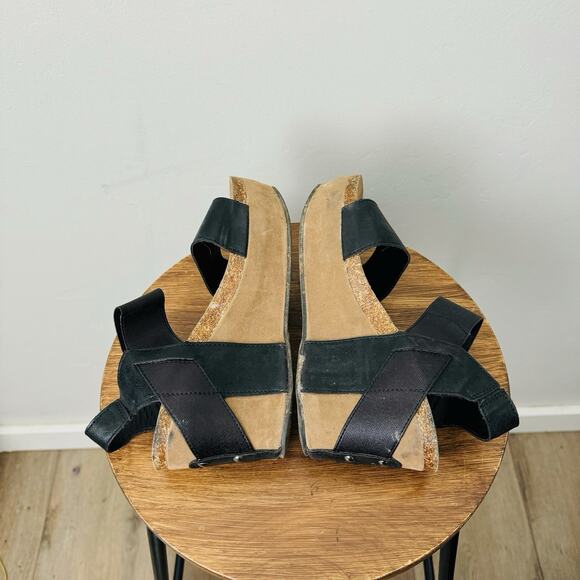 Pierre Dumas Hester Black Leather Strappy Sandals Women’s Size 6.5 - Picture 6 of 10